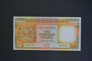 Hong Kong 1989 $1000 Hsbc Note Gem - Unc Bh127224 (v117)