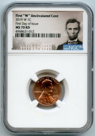 2019 W Lincoln Penny 1c Cent Uncirculated Ngc Ms70 Rd F.  D.  I 4968631 - 012