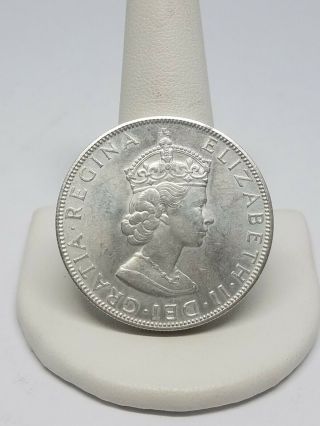 1964 Bermuda Silver One Crown