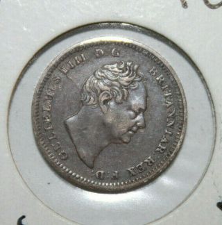 Great Britain 1837 4 Pence Groat King William Iv 723