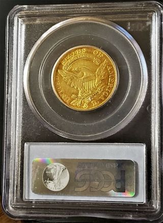 1812 $5 CAPPED BUST Gold Half Eagle (BD - 1,  Wide 5 D) PCGS XF45 Rarity 5.  9 WOW 10