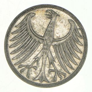 Silver - World Coin - 1958 Germany 5 Mark - 11.  2g - World Silver Coin 657