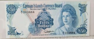 Cayman Islands 1974 (ND 1987) $50 Dollars P 10a PMG 65 EPQ GEM UNC 3