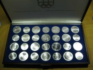 1976 Canada Olympic Commemorative 28 Coins Sterling Silver Set