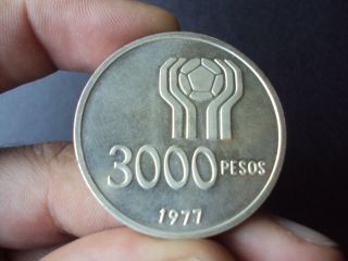 Argentina 3000 Pesos 1977 Silver Coin