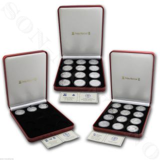 1988 - 2016 COMPLETE SET of 29 Isle of Man SILVER Cat Coins 1oz.  999 Proof Crown 2
