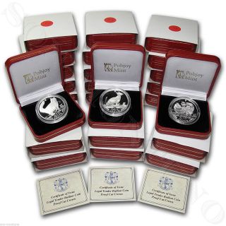 1988 - 2016 COMPLETE SET of 29 Isle of Man SILVER Cat Coins 1oz.  999 Proof Crown 3