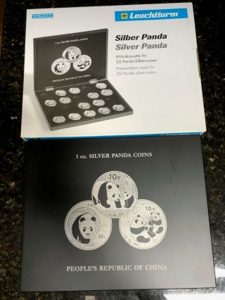 2000 To 2019 1 Oz Silver Panda Set In Collectors Box (20 Uncirculated Coins)