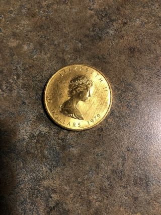 1980 $50 Gold Canadian Maple Leaf 1oz.  9999