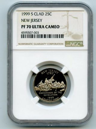 1999 S Clad Quarter 25c Jersey Ngc Pf70 Ultra Cameo 4595507 - 003