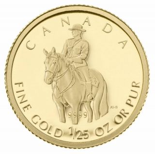 2010 Canada 50 - Cent 1/25th Oz.  Gold Coin - Rcmp