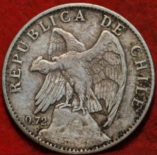 1915 Chile 1 Peso Silver Foreign Coin