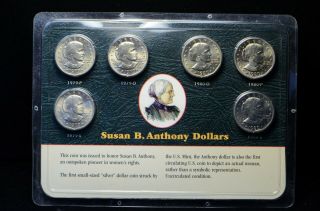 Susan B Anthony 2 Year Complete Set Of 1979 - 1980 Uncirculated Dollars (otb0092)