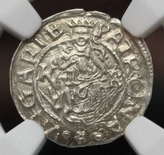 Hungary.  Silver Denar,  Maximilian Ii,  1570 - Kb,  Ngc Ms63