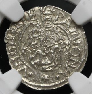 Hungary.  Silver Denar,  Maximilian Ii,  1575 - Kb,  Ngc Ms64