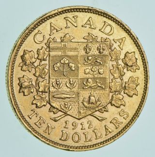 1912 Canada 10 Dollars Gold Coin - World Coin 817 2
