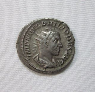 Silver Antoninianus.  Philip I,  244 - 249 Ad.  Laetitia Reverse.