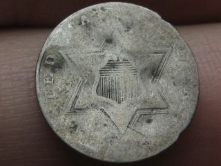 1856 Three 3 Cent Silver Piece - Scarce Type Coin