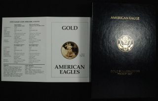 1993 AMERICAN EAGLE GOLD 4 COIN PROOF SET,  W/BOX AND 5