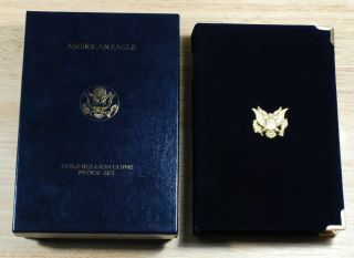 1993 AMERICAN EAGLE GOLD 4 COIN PROOF SET,  W/BOX AND 6