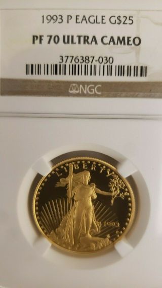 1993 $25 American Gold Eagle Ultra - Cameo 70 current value $12000 6