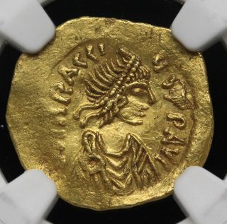 Heraclius Gold Tremissis,  Ad 610 - 641,  Ngc Au
