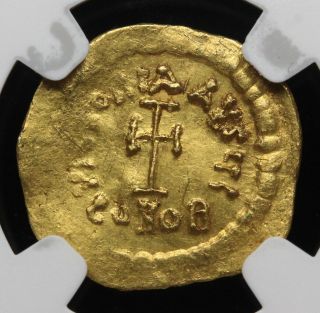 Heraclius Gold Tremissis,  AD 610 - 641,  NGC AU 2