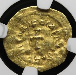 Phocas Gold Tremissis,  AD 602 - 610,  NGC VF 2