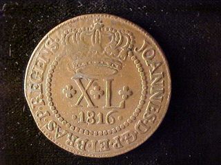 Brazil 40 Reis 1816b