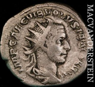 Roman Empire: Volusian Ar Antoninianus - Pax Standing Left - Scarce G7735