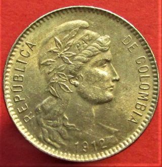 Coin Colombia 1 Peso 1912.