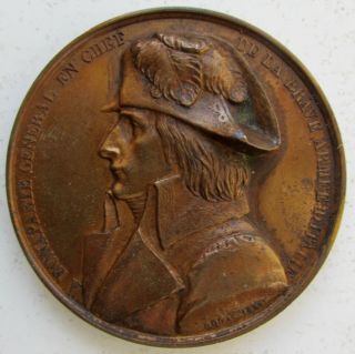 1839 France Napoleon Army Of Italy 50mm Copper Medal By Rogat