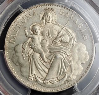 1870,  Kingdom Of Bavaria,  Ludwig Ii.  Silver Madonna Thaler Coin.  Top Pcgs Ms66
