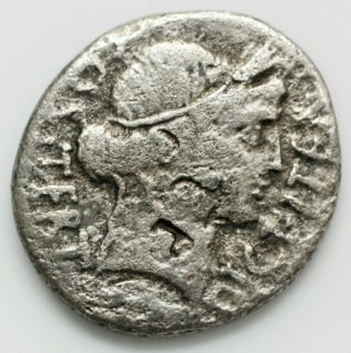 The Roman Republic C.  Julius Caesar,  Denarius,  46 Bc Ar Head Of Ceres R.  ; Behi