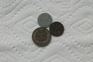 Bulgaria Coins,  2 Leva 1925,  2 Leva 1941,  10 Leva 1943