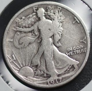 1917 Walking Liberty Half Dollar 50c Coin