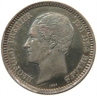 Belgium 1 Franc 1859 Pattern Silver Shinny Proof T81 143