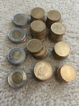 C$116 In C$2 And C$1 Coins