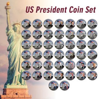 Wr All 45 United States Presidents Silver Coin Set 44pcs Collect Item Xmas Gifts