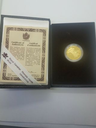 Canada 1992 $100 14k Gold Proof Coin City Of Montreal 350th Anniversary