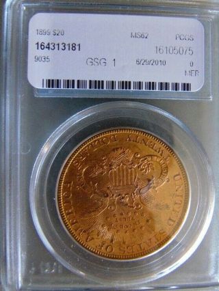 1899 $20.  gold double eagle 2