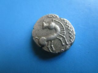 East Celtis Silver Coin.  Danubie Region.  Wild Boar/little Man