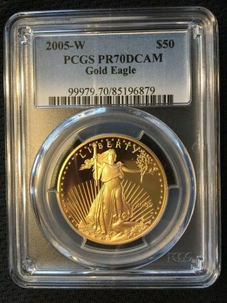 2005 - W Gold $50 Eagle Pcgs Pr70 Dcam.