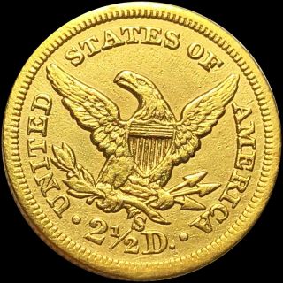 1863 - S Classic Head Quarter Eagle NEARLY UNCIRCULATED $2.  50 Gold Collectible NR 4