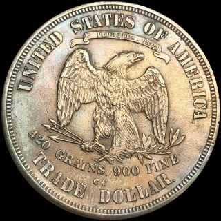 1876 - CC Silver Trade Dollar CLOSELY UNCIRCULATED Carson City Collectible no res 2