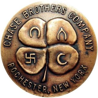 Pre 1933 Rochester York Good Luck Swastika Token Chase Brothers Company