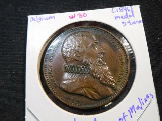 W30 Belgium (1846) Rembert Dodoens Of Malines Medal 34mm