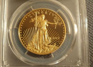 2012 1 Oz Ounce Gold American Eagle Pcgs Pr 70 Dcam Proof Ultra Cameo $50 Coin