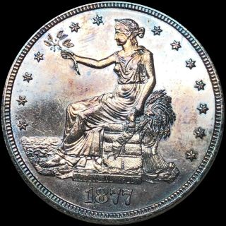 1877 - S Trade Dollar Silver Dollar,  Tone Ms Uncirculated Coin.  No Res