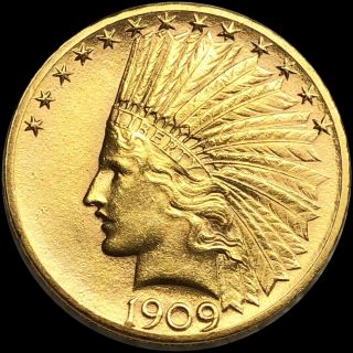 1909 - S Indian Head $10 Eagle Gold Highly Uncirculated Lustery Pretty Example Ms